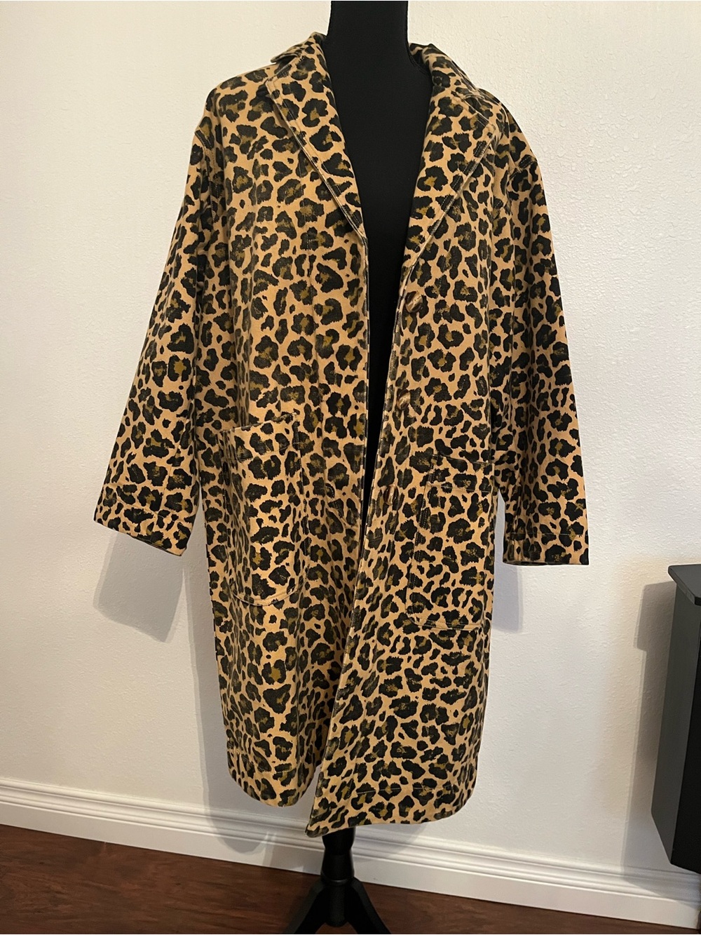 Leopard Print Trench Coat
